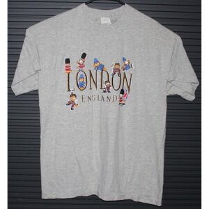 Screen Stars Garfield T-Shirt Mens XL Gray London England Vintage 90s Graphic